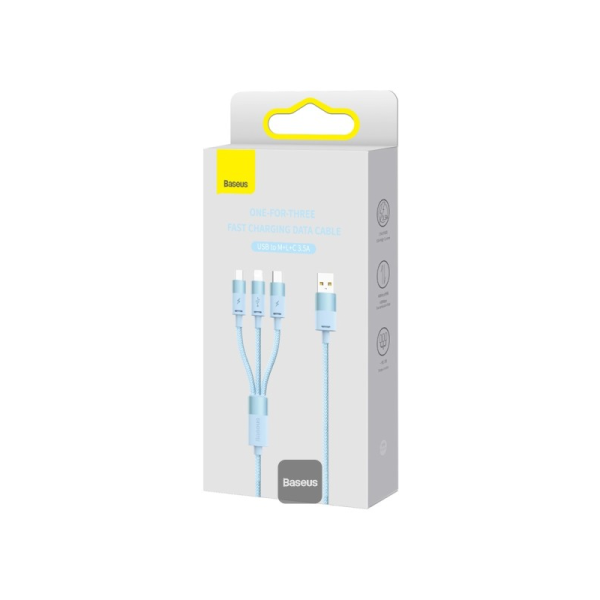 BASEUS CABLES STARSPEED 1IN3 1.2M CABLE BLUE