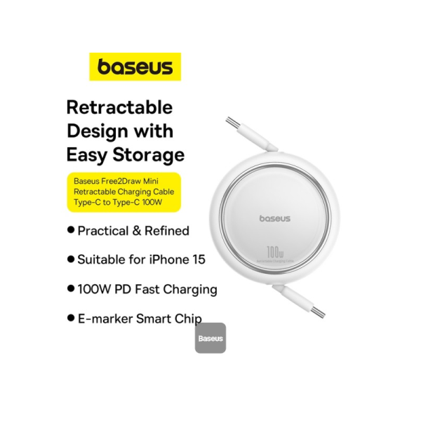 BASEUS CABLES FREE2DRAW 1M CABLE WHITE
