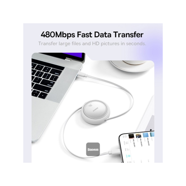 BASEUS CABLES FREE2DRAW 1M CABLE WHITE