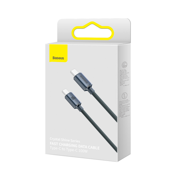 BASEUS CABLES CRYSTAL SHINE 2M CABLE BLACK
