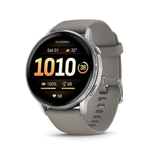 GARMIN SMART WATCH VENU 4 SILVER SIL BAND 45MM