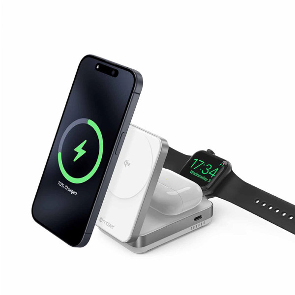 MAZER Apple 3PP Products M-QI2-MAGFOLD05-WH