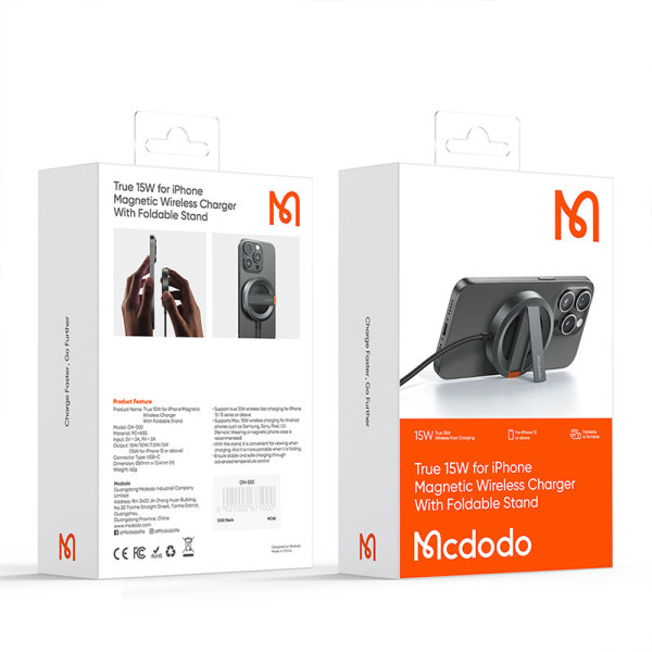 MCDODO MCDODO CH-550 15W WIRELESS CHARGER W/STAND CH-550