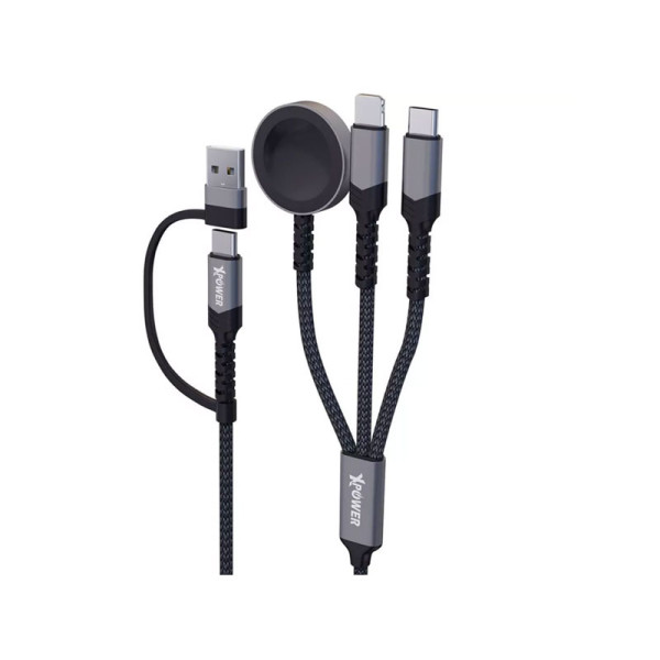 XPOWER XP 3X2W 6IN1 60W PD3.0 CABLE-GREY XP9539