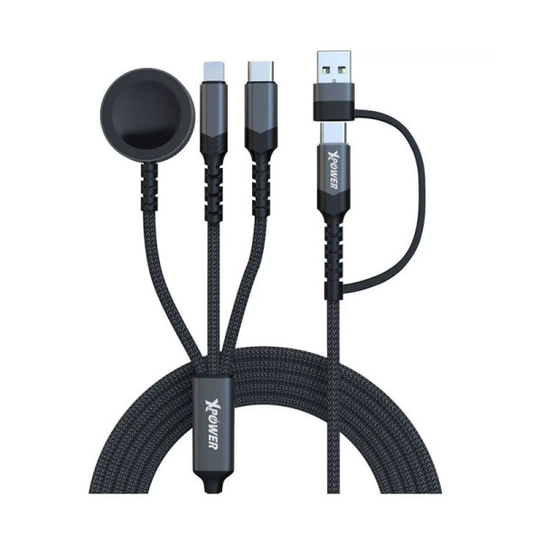 XPOWER XP 3X2W 6IN1 60W PD3.0 CABLE-GREY XP9539
