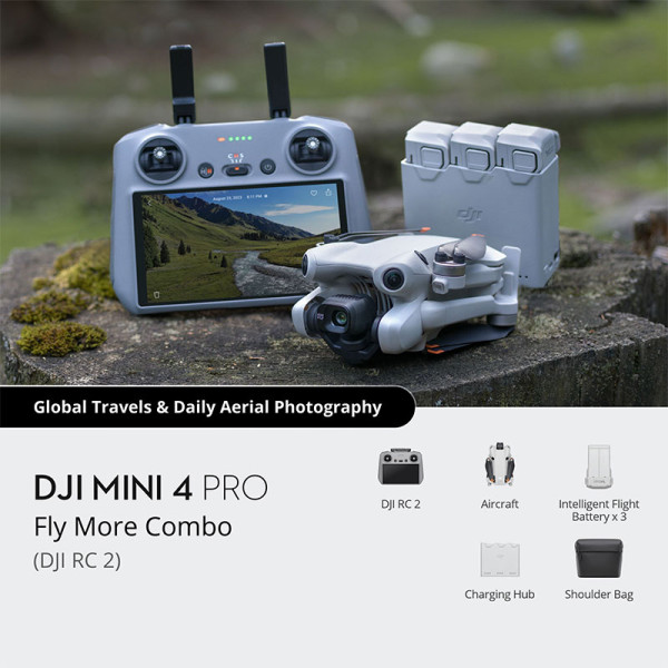 DJI DRONES MINI 4 PRO FLYMORE COMBO(RC2)