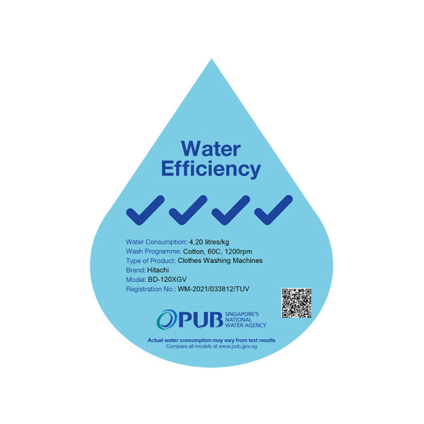 HITACHI CONTINENTAL FRONT LOAD BD-120XGV GRAY