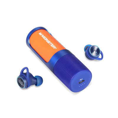 MONSTER EARPHONES/HEADPHONES/EARBUDS CLARITY 101 AIRLINKS BLUE