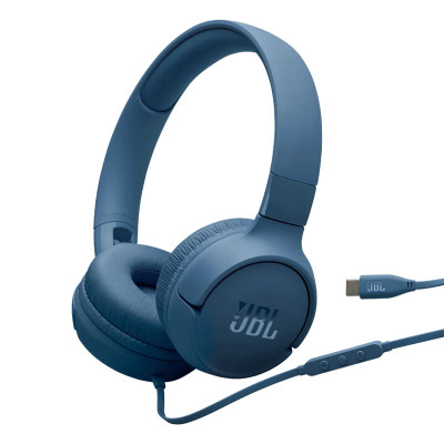 JBL EARPHONES/HEADPHONES/EARBUDS TUNE520C USB-C BLUE
