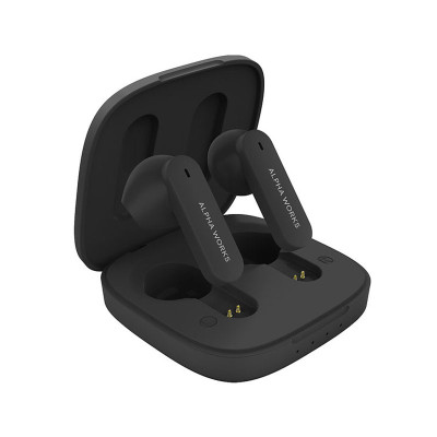 ALPHA WORK EARPHONES/HEADPHONES/EARBUDS AW-CURVE100BLK