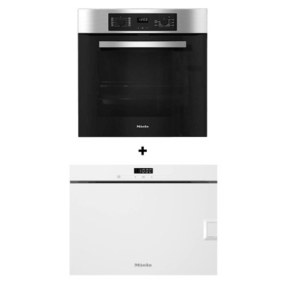 MIELE GAS RANGE PACKAGE H2265BP-1+DG6001 B.WHITE