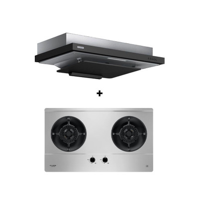 FUJIOH GAS RANGE PACKAGE FHGS6520SV+FRFS2290RP/VP-2TONE