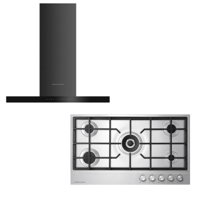 FISHER & PAYKEL GAS RANGE PACKAGE CG905DTGX1+HC90DCBB4