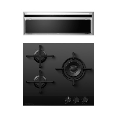 FISHER & PAYKEL GAS RANGE PACKAGE CG603DLPGB4+HP90IDCHX4