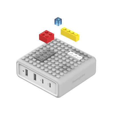 COOPIDEA Apple 3PP Products BUILDER BLOCK CHRG STATION GRY