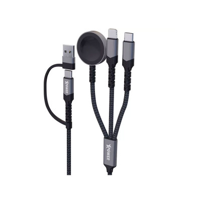 XPOWER XP 3X2W 6IN1 60W PD3.0 CABLE-GREY XP9539