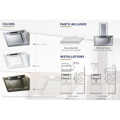 FUJIOH CHIMNEY FR-SC2090R SM/W/RS