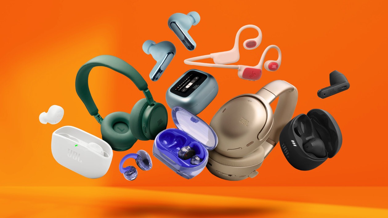 JBL earbuds and headphones including Tune, Live and Tour