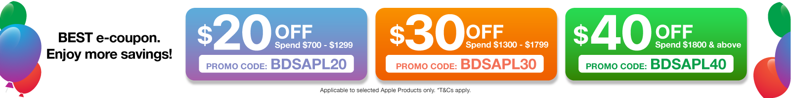 Apple E-Coupon Promotion Banner