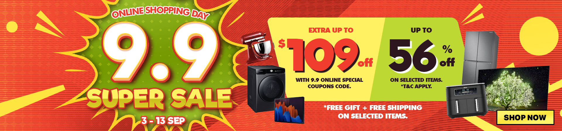 9.9 Online Super Sale! 9.9 Online Super Sale!