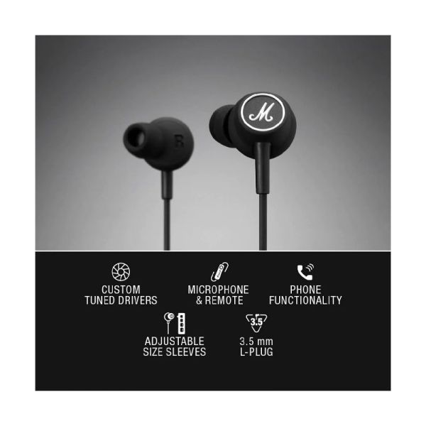MARSHALL EARPHONES/HEADPHONES/EARBUDS MODE BLACK AND WHITE