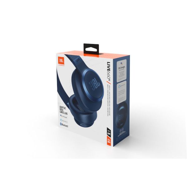 JBL WIRELESS ON-EAR HEADPHONE LIVE 660NC BT HEADPHONE BLUE