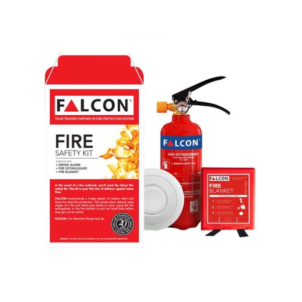 FALCON FIRE SAFETY PRODUCTS 3-IN-1 HOME FIRE SAFETY KIT