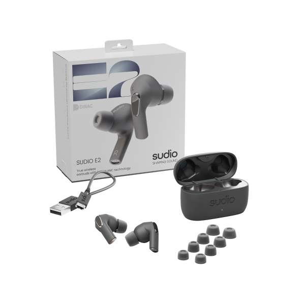 SUDIO EARPHONES/HEADPHONES/EARBUDS SUDIO E2 TWS BLACK