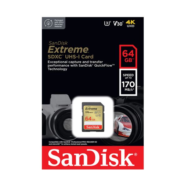 SANDISK MEMORY SD CARD SDSDXV2-064G-GNCIN
